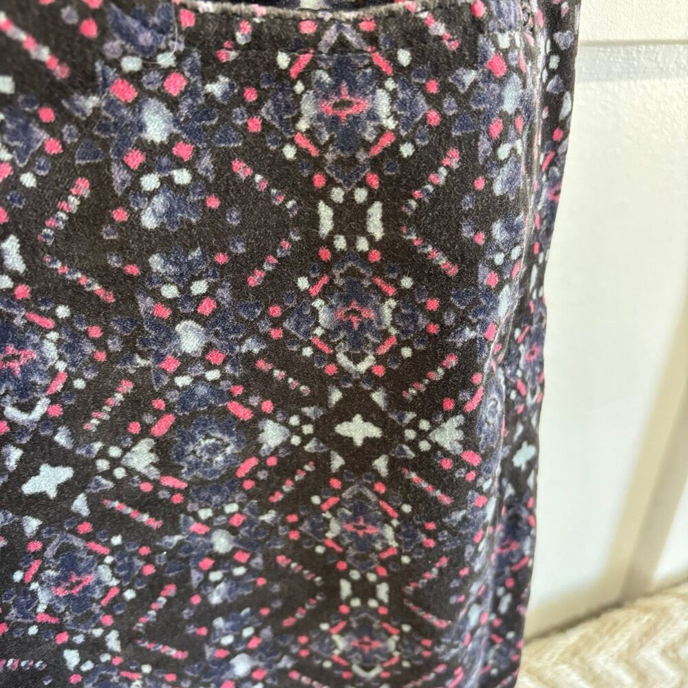Free People Kaleidoscope Velvet Cropped Skinny Low Rise Pants - Picture 5 of 9
